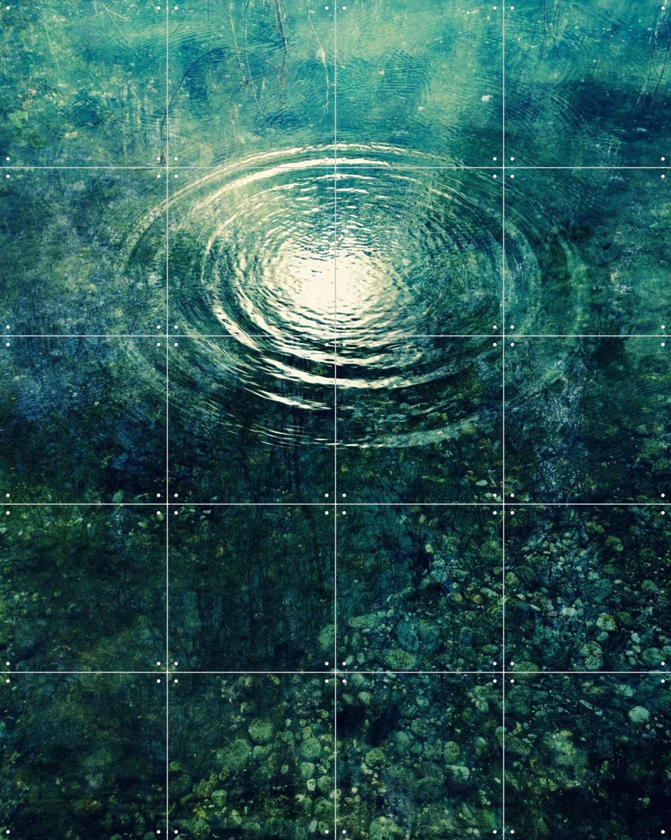 IXXI Concentricus, Angelo Cerantola - 80 x 100 cm - Gratis ophangtool - Grote wanddecoratie en posters - Modern, Surrealisme, Digitale Kunst, Aquarel