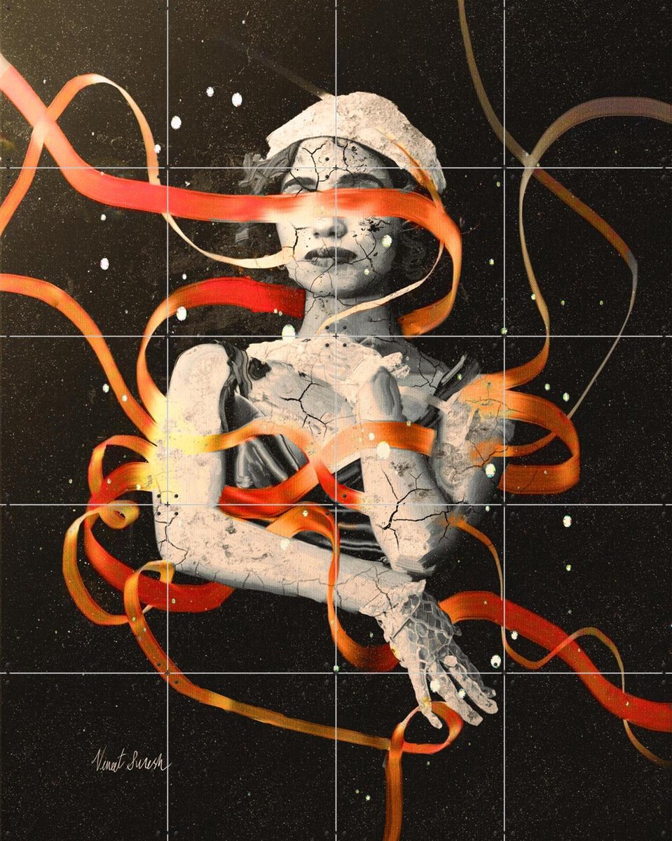 IXXI Veins Of Memory, Vineet Suresh - 80 x 100 cm - Gratis ophangtool - Grote wanddecoratie en posters - Gemengde Technieken, Fantasierijk