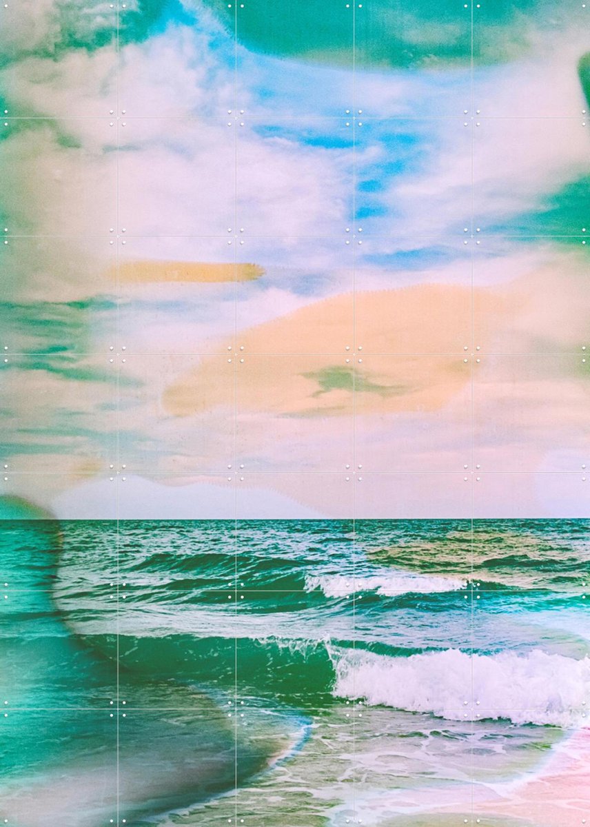 IXXI Sea You Later, Amber Lauder - 100 x 140 cm - Gratis ophangtool - Grote wanddecoratie en posters - Geometrische Kunst, Speels, Illustraties
