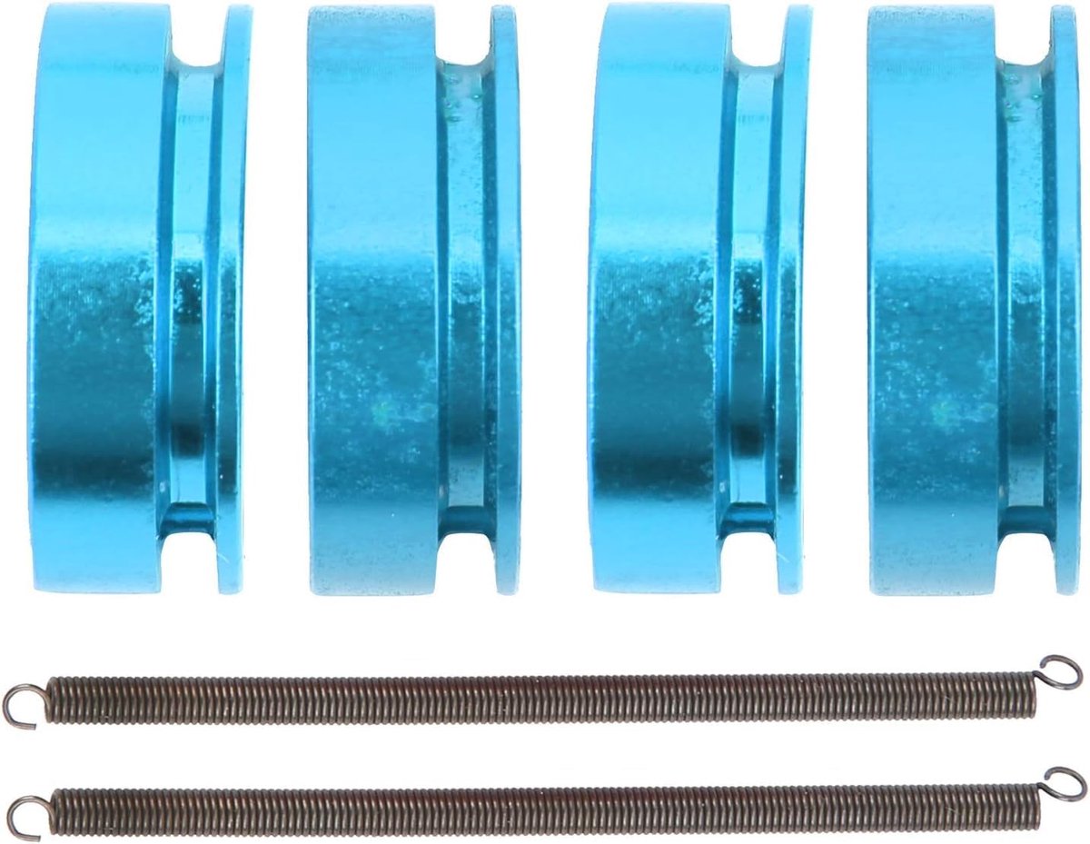 aluminium rc koppelingsschoenen, veerafstelling, HSP 1/10 auto, blauw, voor op afstand bestuurbare auto, RC hobbyisten, 2-set, perfecte grip, uitdagingen en competitie