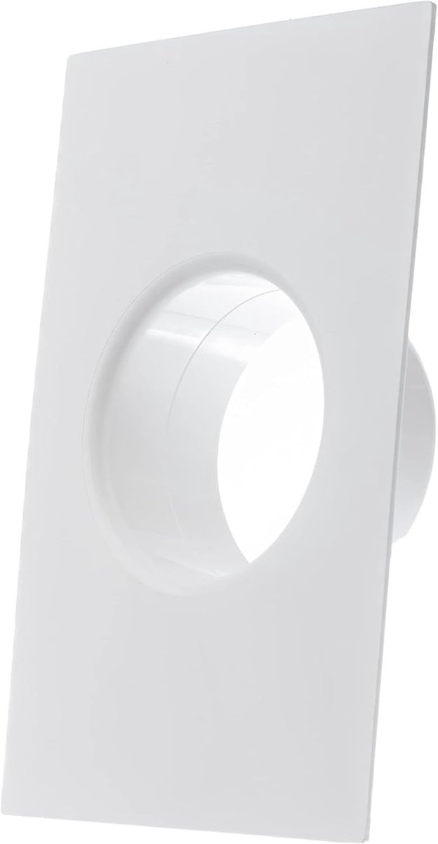 100 mm, kunststof buisverbinder, afsluitframe voor rond buissysteem, flens, wandaansluiting, ronde buis