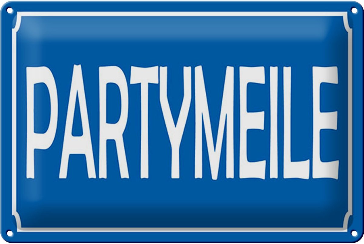 Blechschild Spruch 20x30 cm Partymeile Schild
