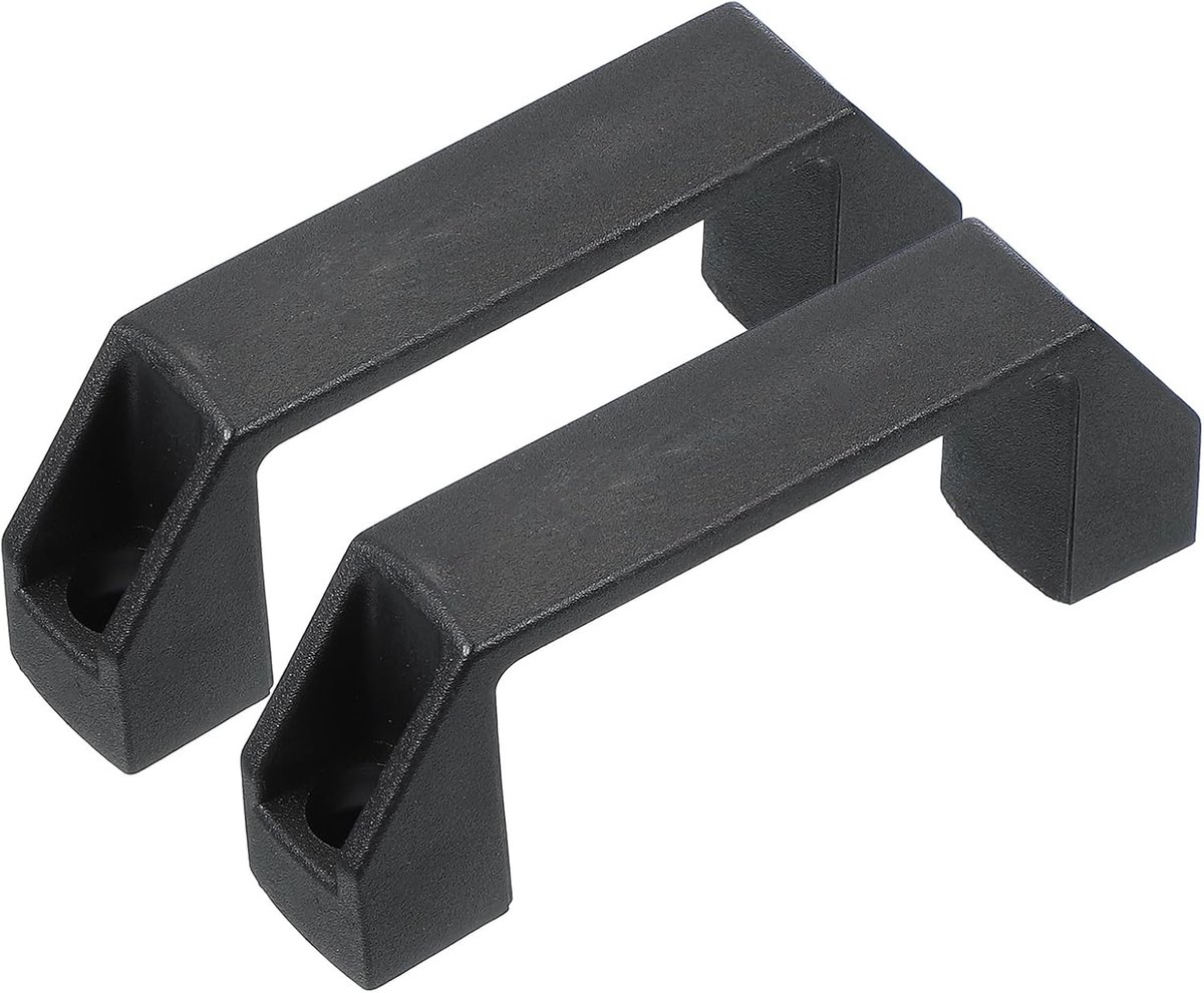Plastic trekgrepen 90 mm gatcentra, 2 stuks vierkante ladetrekkers keukenhardware voor bagage, mechanische apparatuur, deurkast, handvat, zwart