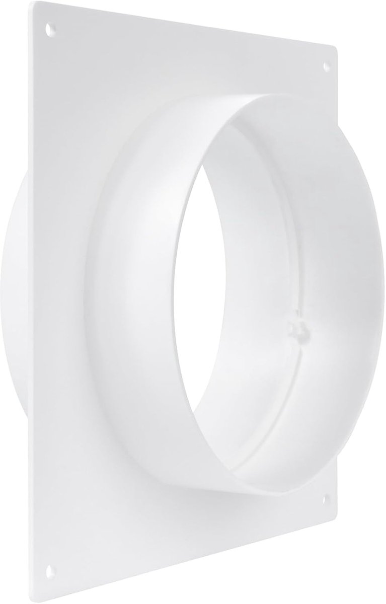 5" Inch Duct Connector Flens - Plastic Rechte Pijp Flens voor Verwarming Koeling - Inlaatuitlaat Ventilatiesysteem - Kanaalkoppeling Wandplaat - Montage Joint Set (125mm)