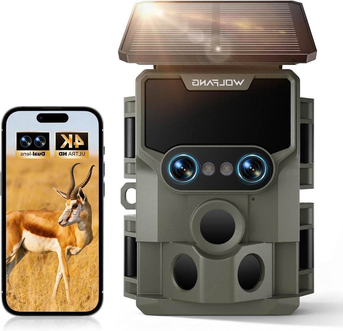 Wildlife Camera - Trail Camera - Natuurlijk Leven Observeren - Met WiFi Bluetooth - 14.3 x 10.7 x 9.5 cm