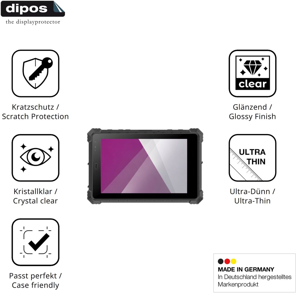 dipos – 2x Beschermfolie geschikt voor Conker SX88 | Krasbestendige & heldere Screenprotector Ultra-Thin