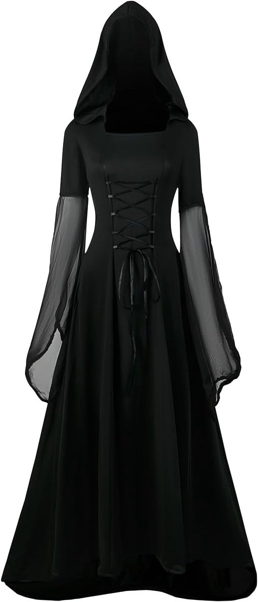 dameskostuum, victoriaanse jurk, renaissance, vintage vlindermouwen, gotische punkjurk voor Halloween rollenspel-feest