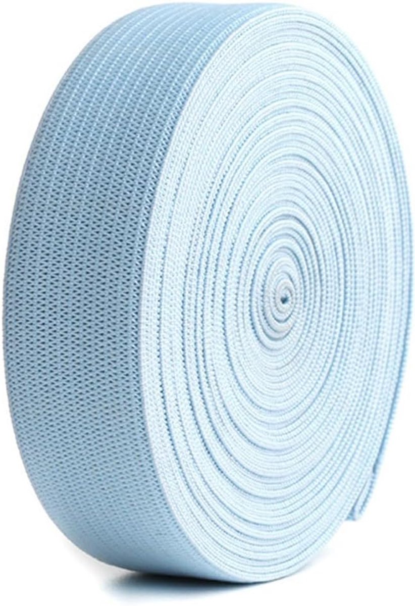 Elastische banden 2 cm breedte 5 m lengte sterke en rekbare essentiële naai-accessoires (lichtblauw)