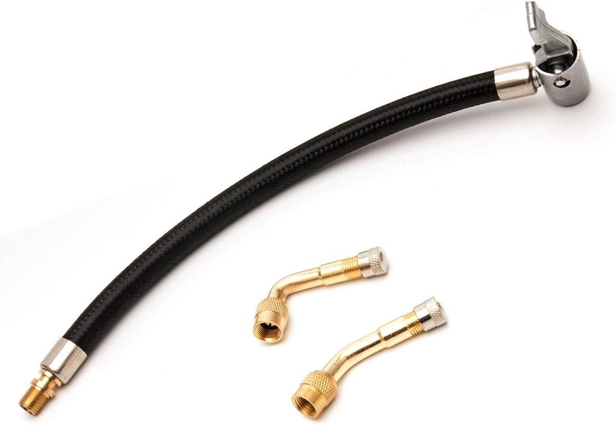 235 mm Messing Elleboog Inflator | Verlengconnector en verlengmondstuk 90 en 135 graden voor auto fiets en motorfiets. Draagbare inflator gereedschap.