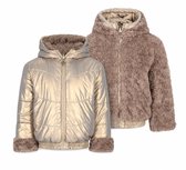 Le Chic reversible winterjas meisje BORDO C607-5225 / goud - maat 146/152