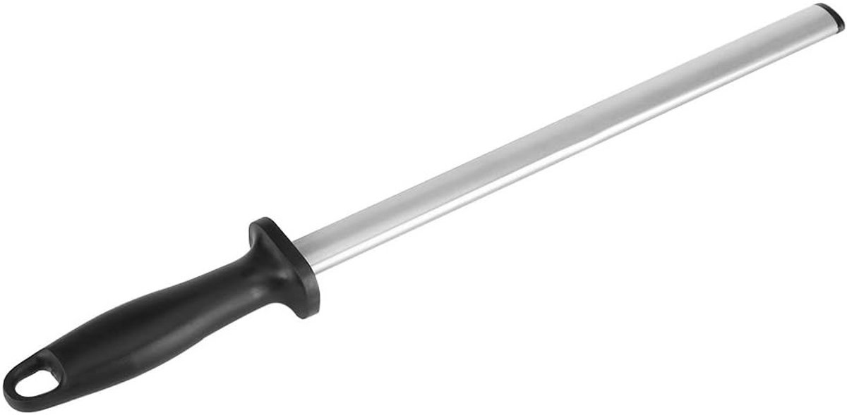 Draagbare Keukenmessenslijper - Zilver - 20 cm - Stalen Grinder Stick met Ergonomisch Handvat - Voor Keuken en Jacht
