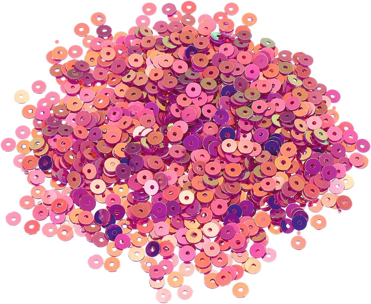 Pailletten, 4 mm, bulk cup, pailletten, borduurwerk, pailletten, ronde pailletten met gaten, voor het maken van sieraden, knutselen, naaien, make-up, nagels
