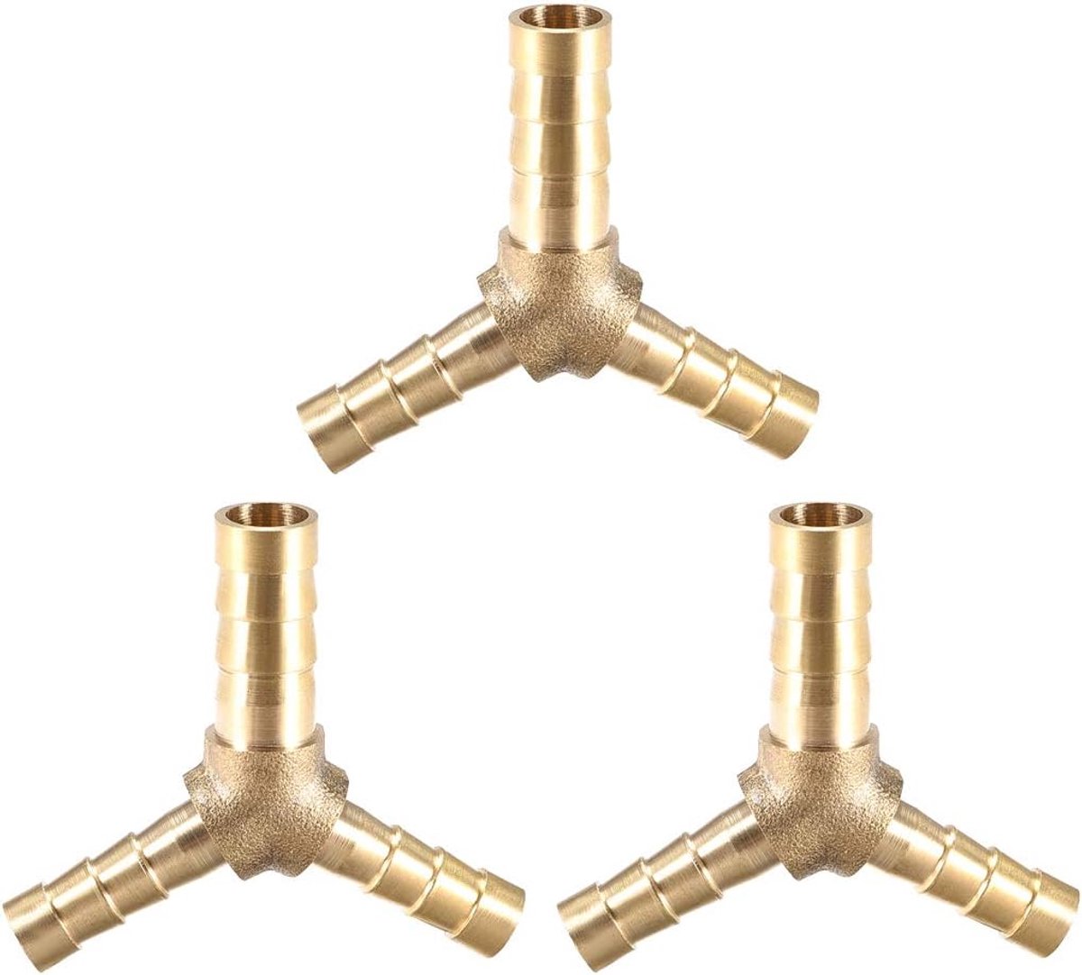 sourcing map 3 stuks 8 x 6 x 6 mm verloopstuk weerhaakaansluiting Y 3-weg T-aansluiting adapter