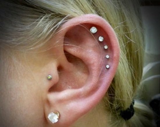 Piercingsieraden, 6 stuks, threadless, push-in, kraakbeen tragus, helix-piercingsieraden, platte achterkant, oorknopjes, roestvrij staal, 16G, 6 mm, 8 mm, 10 mm, lip, oor, medusa-piercing, 2 — afbeelding 2