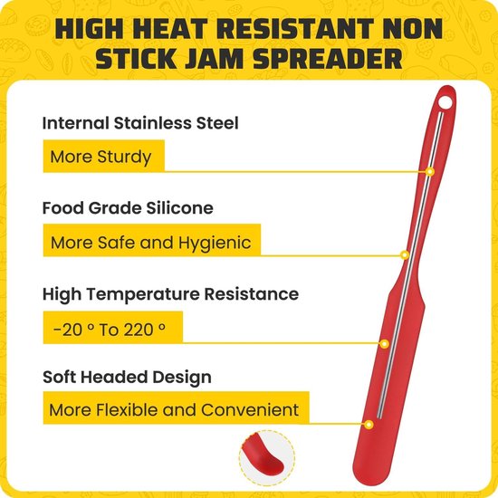 Spatels 24 cm lang handvat food grade siliconen spatels voor bakken hoge hittebestendige anti-stick jamverspreider veelkleurige schrapers voor keuken pot blender cake glazuur — afbeelding 2