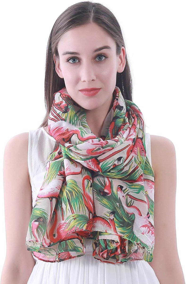 & Lily Flamingo Damessjaal - - Taille unique