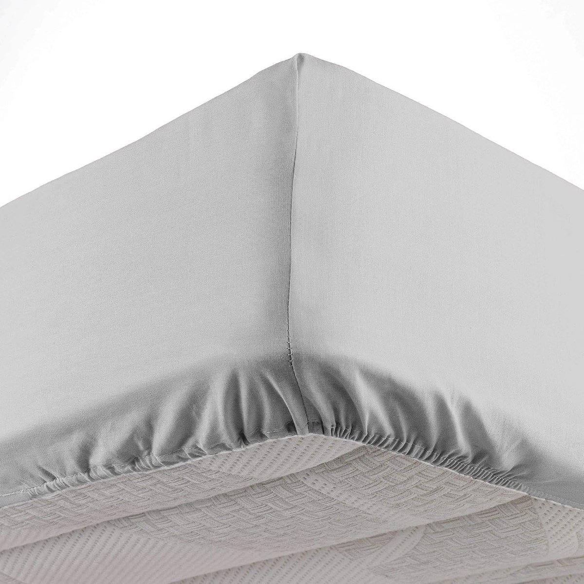 douceur d'intérieur Hoeslaken, 140 x 190 cm, Oscar lichtgrijs, microvezel, effen