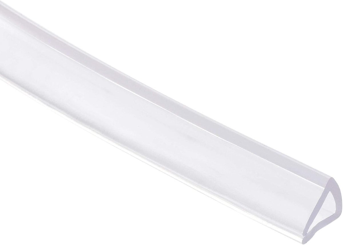 sourcing map Afdichting van pvc, beschermfolie, bekleding, profiel, U-Seal, geschikt, 3-5 mm, rand, 3 meter/9,84 ft lengte, 0,28 inch hoogte, transparant
