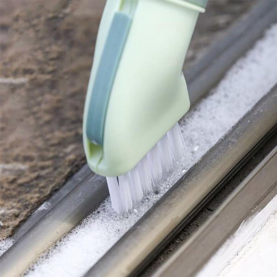 4-delige multifunctionele reinigingsborstelset, compatibel met waterflessen voor nat of droog gebruik, met voegenreinigingsborstels (2 witte + 2 groene) reinigingsborstels, mini-borstel — afbeelding 3