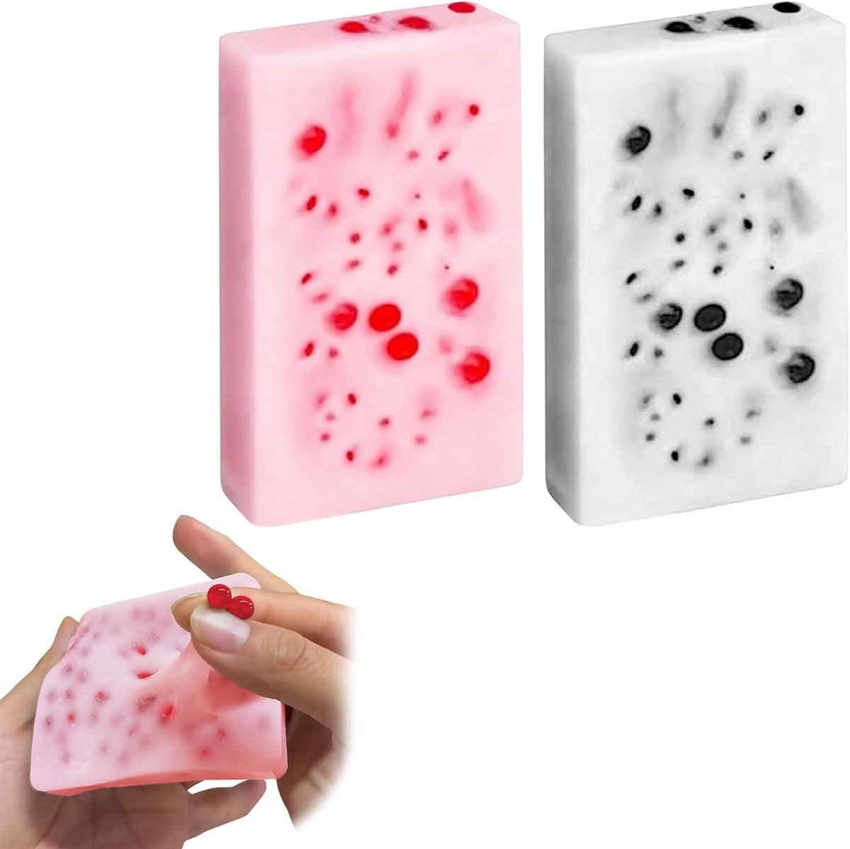 2 STKS Puistjes Speelgoed, Anti-Stress Speelgoed voor Volwassenen, Zacht Materiaal, Te Sturen naar Degenen die Onder druk staan en ongelukkig zijn (Kleur 1)