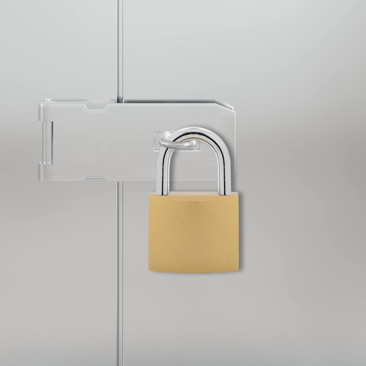 IJzeren U-slot met sleutels - messingkleuren, 3,7 x 1,4 x 5,7 cm, voor kluisjes, kasten en opslagruimtes 42021914