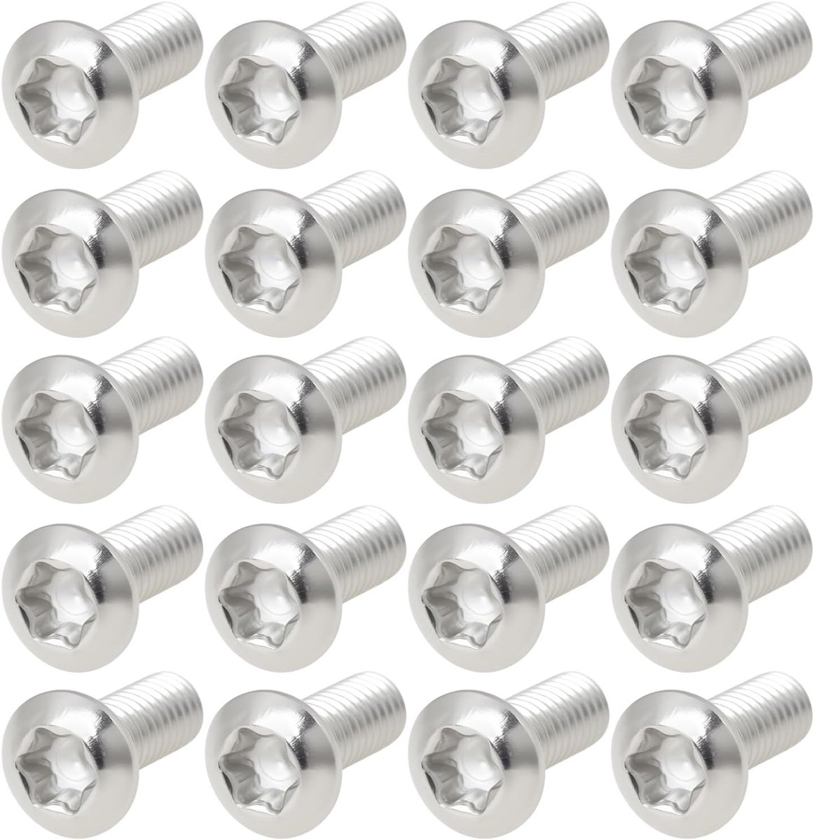 Torx-schroeven met platte kop, 40 stuks, M4 x 10 mm, roestvrij staal, TX20-aandrijving, metrische verzonken machineschroeven