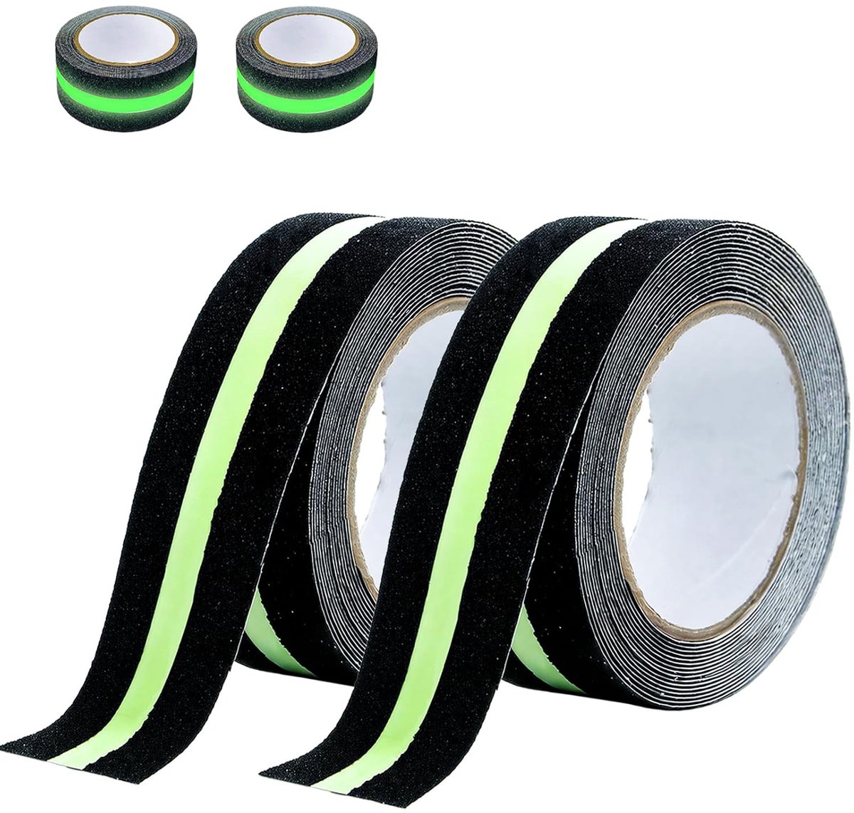 zelfklevend, 2 rollen antislip plakband, 50 mm x 5 m, antislip lichtband, plakband, voor trappen, ladders en gladde vloeren binnen en buiten
