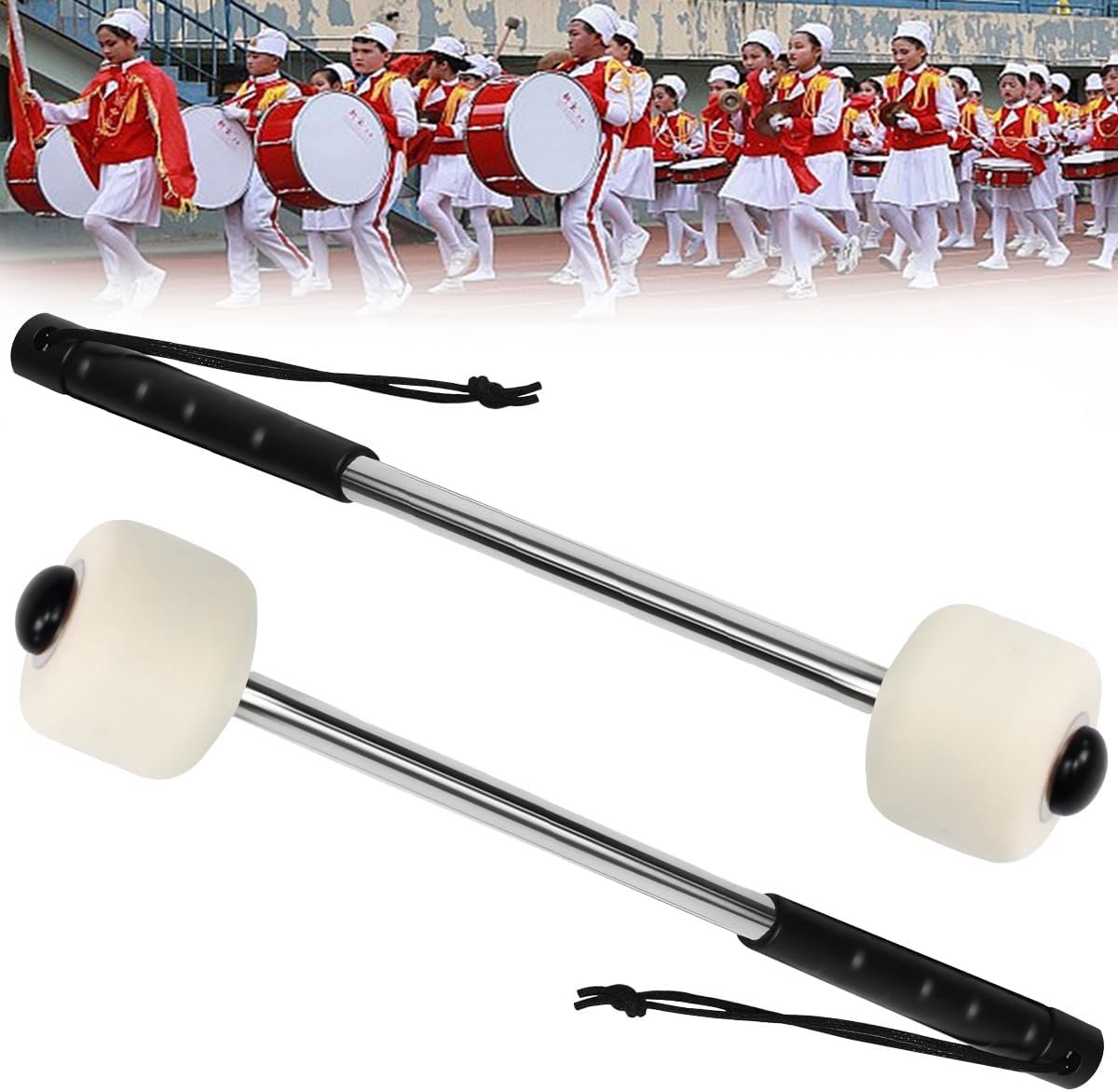 2 drumsticks met viltkop