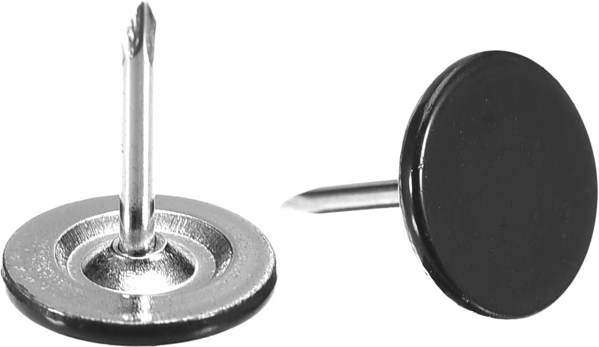 Spijkers, 11 mm x 13 mm, platte kop, decoratieve meubelspijkers, spijkers voor meubels, sofa hoofdsteunen, zwart