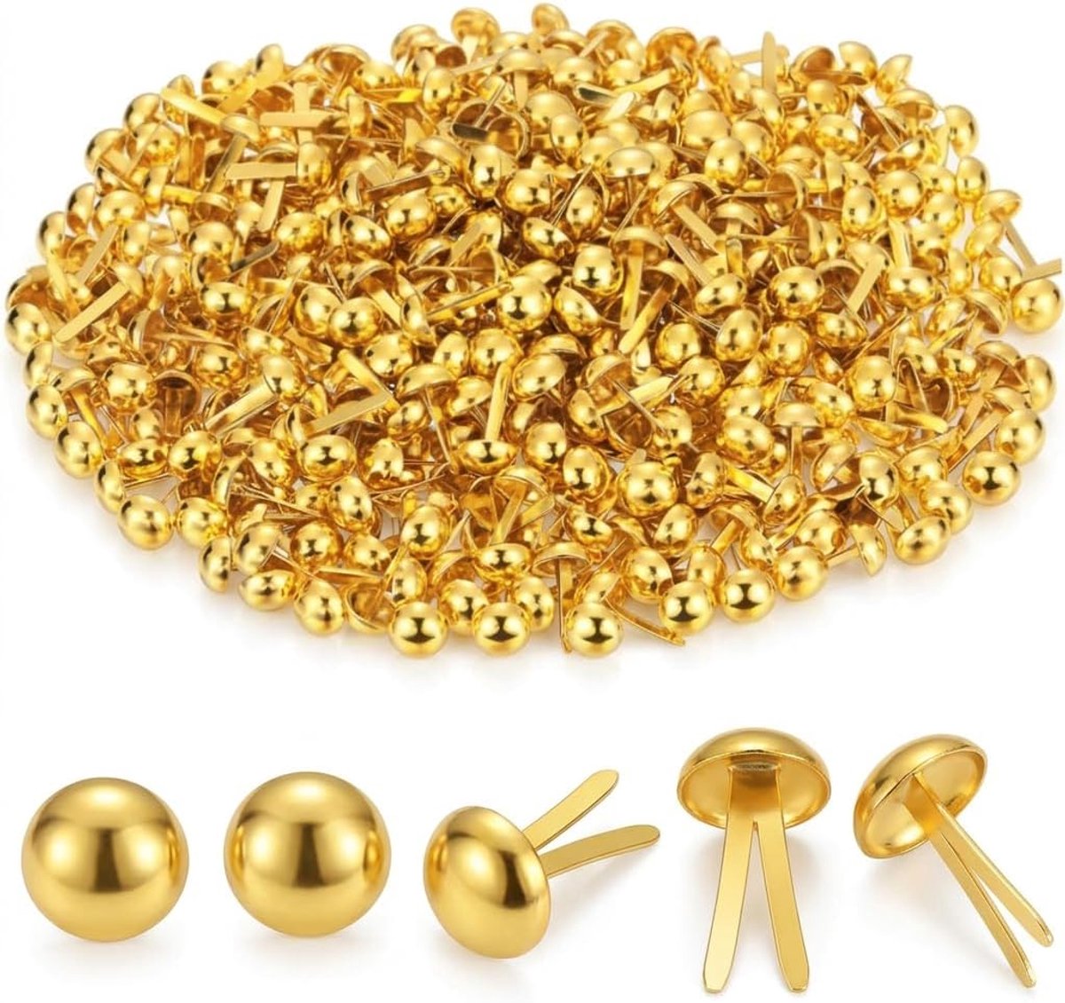 300 stuks patroonzakklemmen, goud, 8 mm, druppelvormige patroonklemmen, metaal voor scrapbooking, knutselen en doe-het-zelf, sluitklemmen voor brieven, hoogwaardige metalen klemmen voor kantoor en