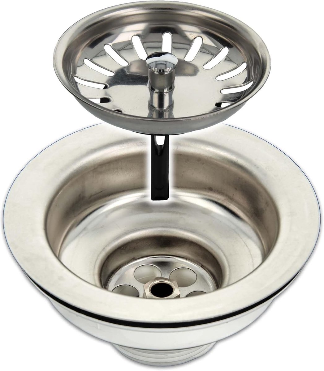 tecuro Spoelzeefkorfventiel Ø 114 mm (3 1/2 inch) x afvoer onder 1 1/2 inch