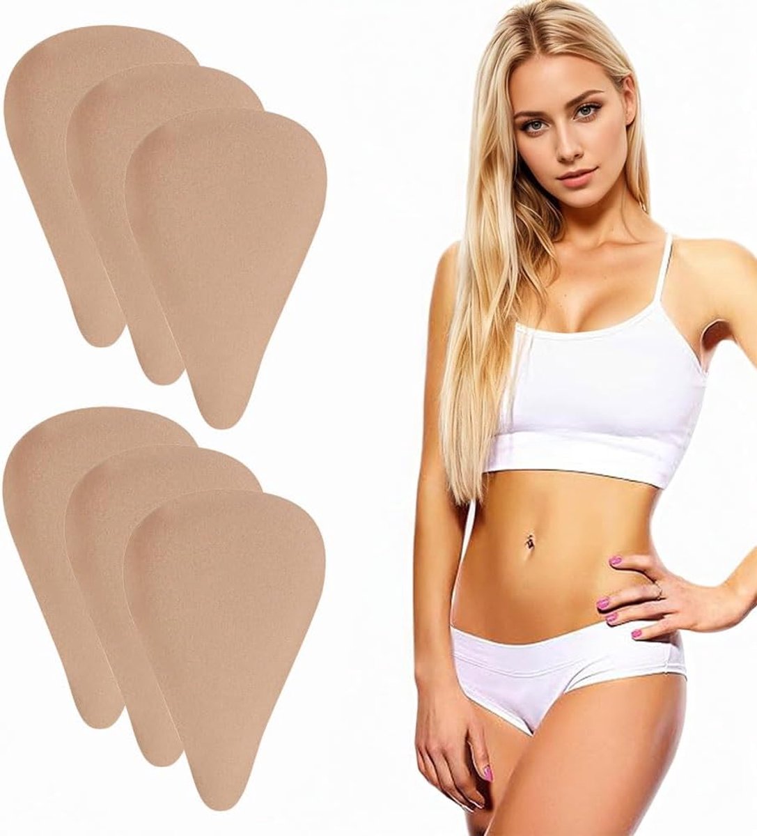 6 stuks camel toe corrector anti-cameltoe siliconen bescherming voor onzichtbaar zwemmen, naadloos voor bikini, ondergoed, badpakken