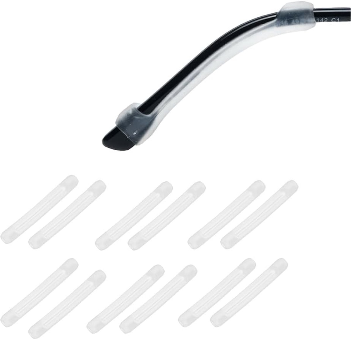 Ultra Zachte Antislip Siliconen Brillen Tempel Tips - 6 Paar Oorgrepen Mouwhouder