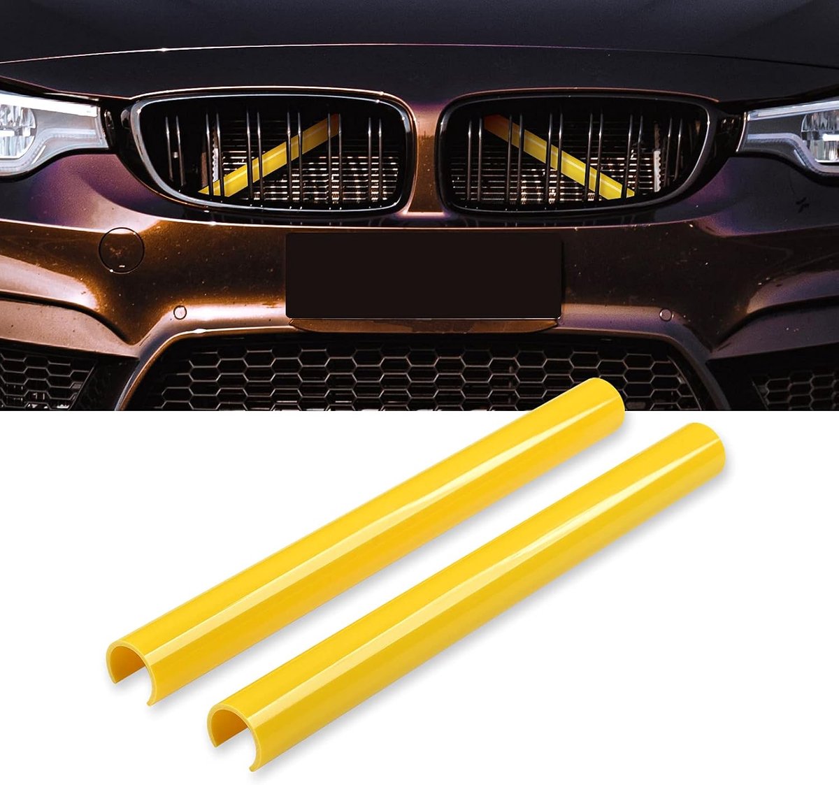 Grill Inzetstrips Voor BMW X3 F25 G01 X4 G02 X5 G05, Geel | Rooster inzetstukken voor voorgrille, geschikt voor X-serie 2011–2021, kleurvast weerbestendig, sportieve look