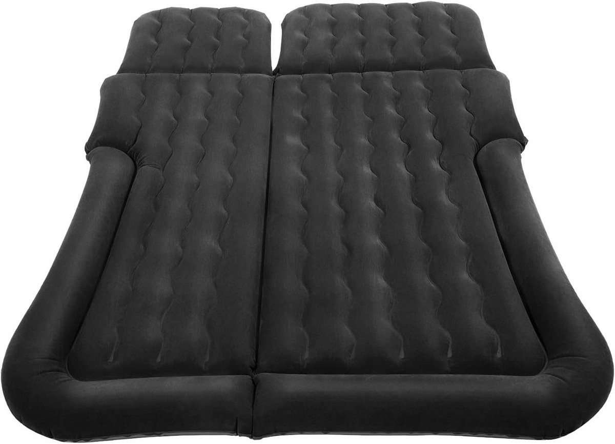 Luchtbed Auto - Opblaasbaar Matras - Kamperen Reizen - 6 Onafhankelijke Kamers - 170 x 120 cm - Zwart