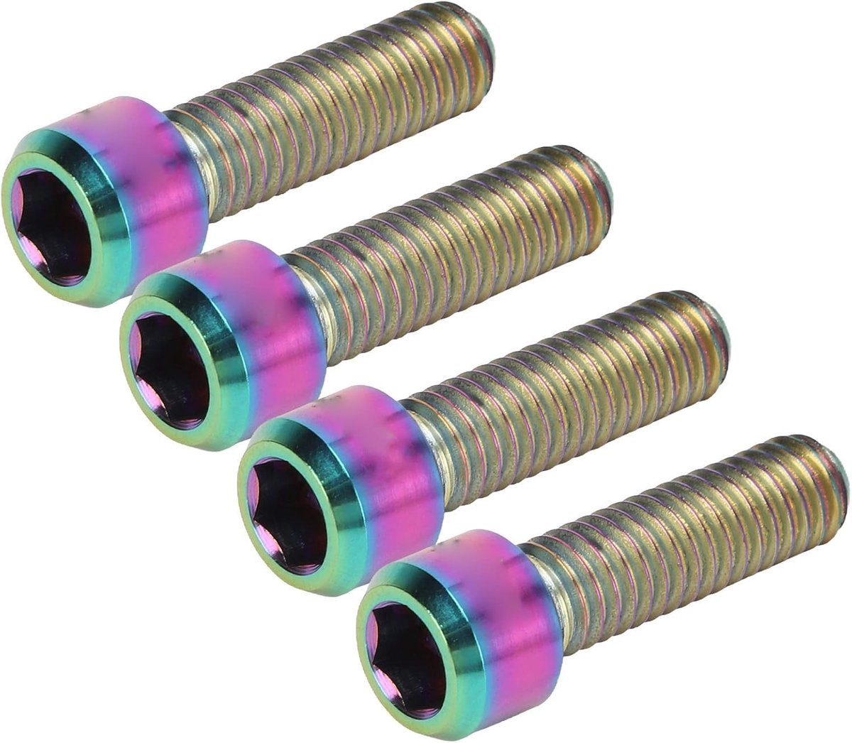 4 STKS Fiets Remklauw Bout, M6 X 20mm Titanium Legering Mountainbike Schijfremklauw Vaste Schroef Crankstelschroef: