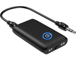 Aux Bluetooth Adapter - Draadloze Ontvanger - Muziek Streamen Auto - Bluetooth 5.3 Technologie - 10 Meter Bereik - Zwart