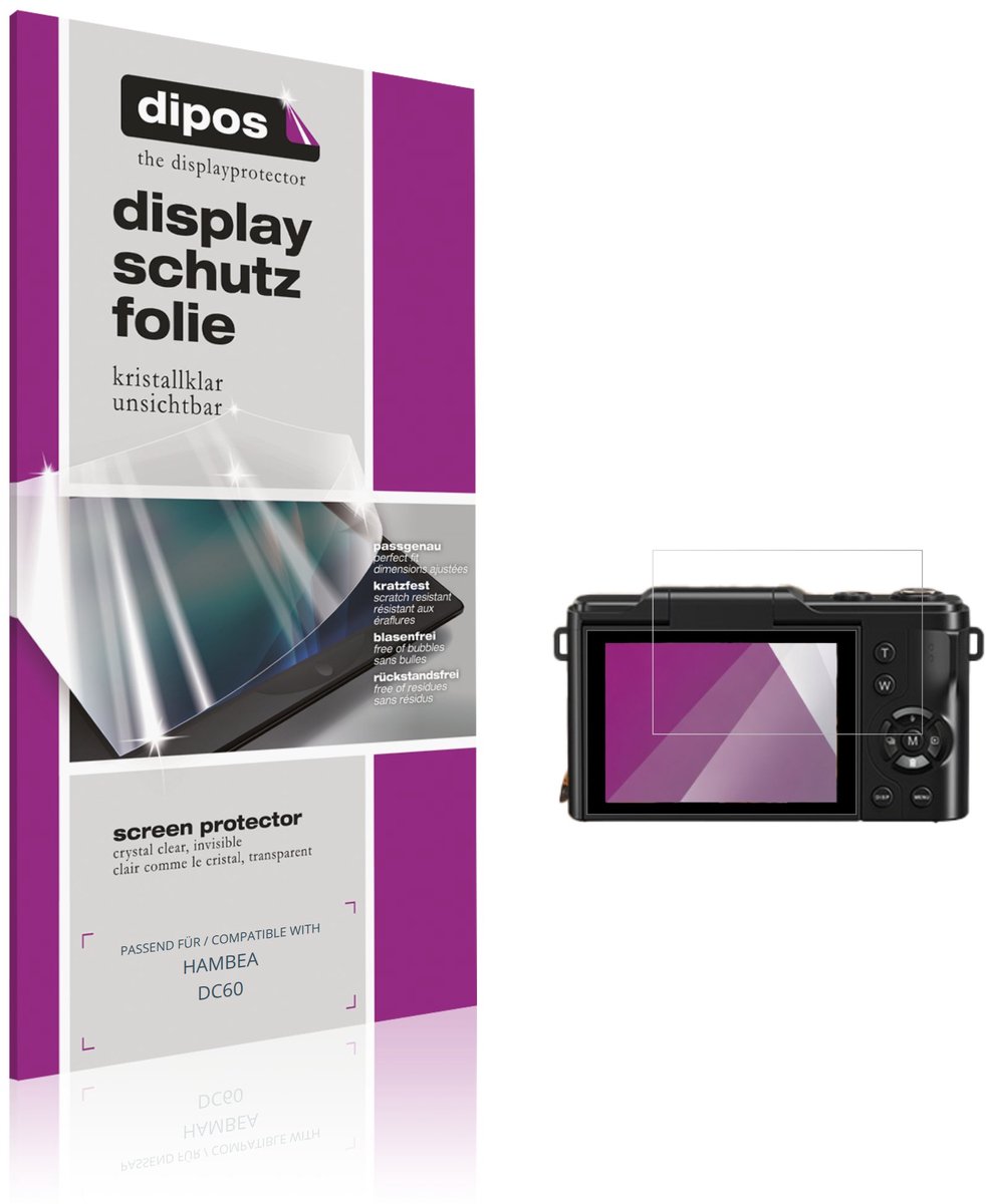 dipos – 4x Beschermfolie geschikt voor HAMBEA DC60 | Krasbestendige & heldere Screenprotector Ultra-Thin
