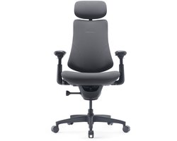 LiberNovo Omni Gen Dynamische ergonomische stoel, zitdiepte 48 cm, stof donkergrijs
