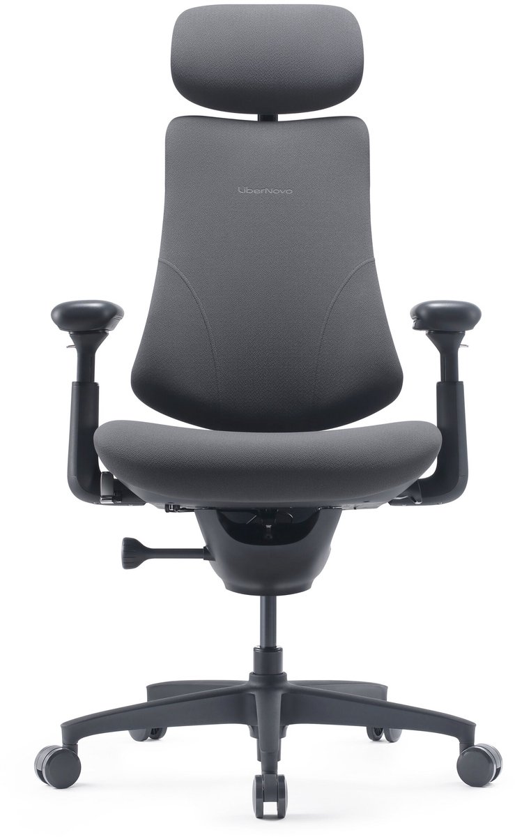 LiberNovo Omni Gen Dynamische ergonomische stoel, zitdiepte 48 cm, stof donkergrijs