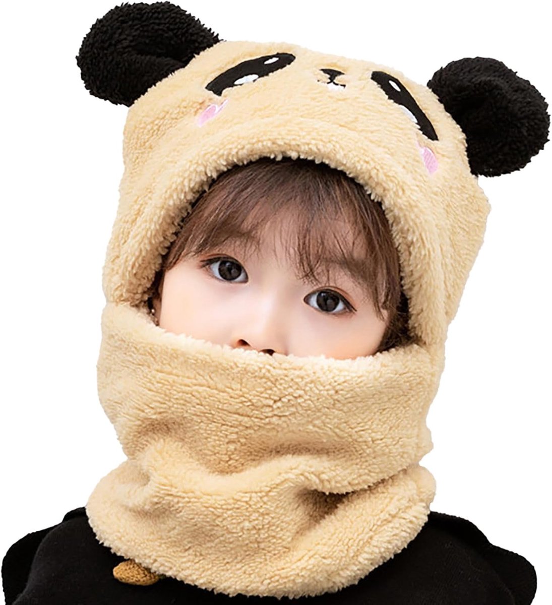 fleece bivakmuts voor kinderen, 1-8 jaar, originele dierenhoed, multifunctioneel, fleece, hoeden en sjaal voor jongens, meisjes, peuters, buitenactiviteiten