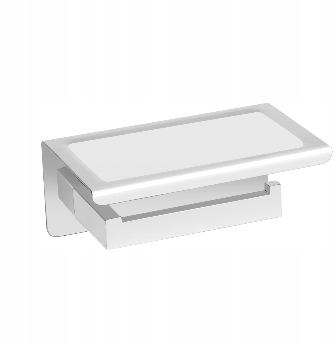 QARX Chromen toiletrolhouder met telefoonplank - Balneo