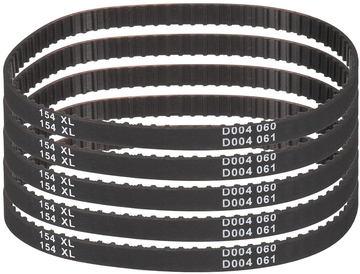 5 stuks 154XL 037 Distributieriem 77 Tanden Rubber Tandwielen Riem, 0.37" Breedte, 0.20" Geen Mechanische Vervangende Riemen