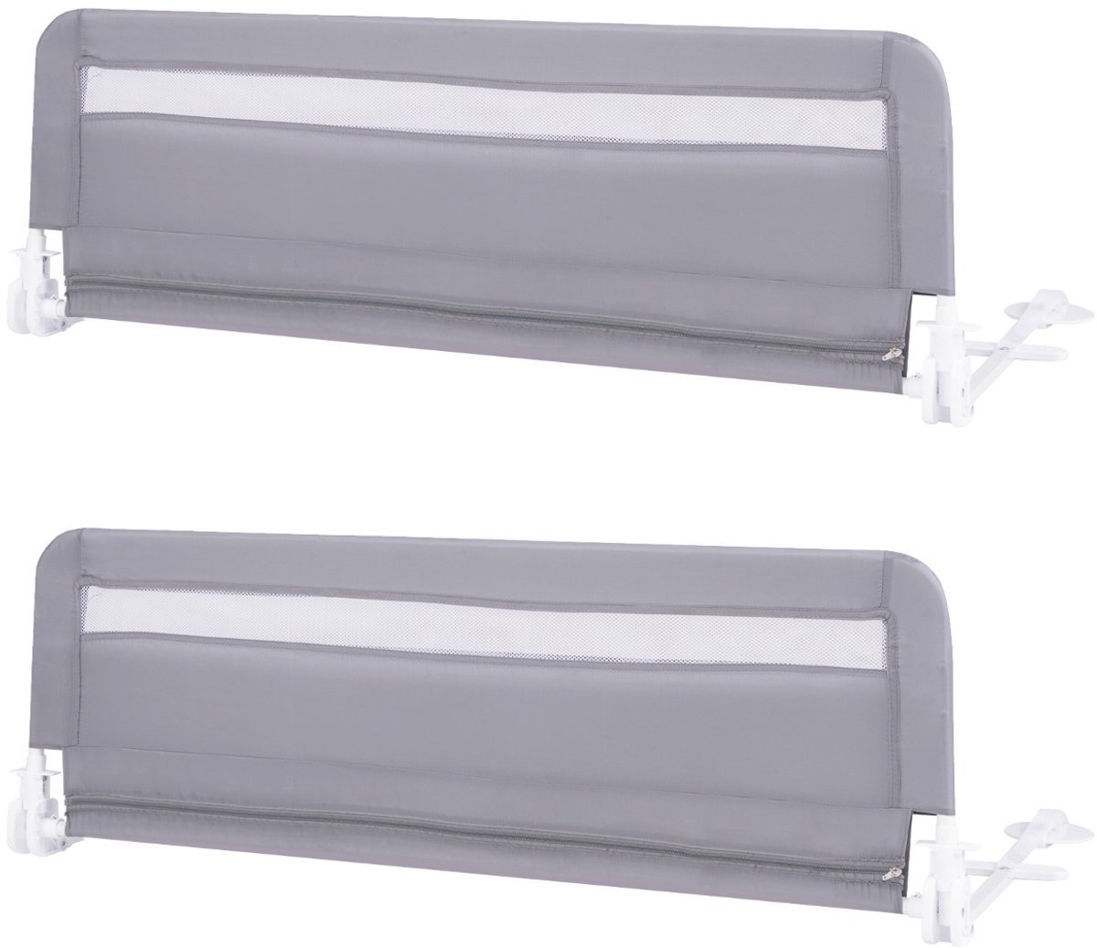 SureDeal® - Bedhekje - Bedhek - Peuters Opvouwbaar Babybedhek - Afneembaar - Wasbare Hoes Grijs - 120x41x42 cm - Grijs