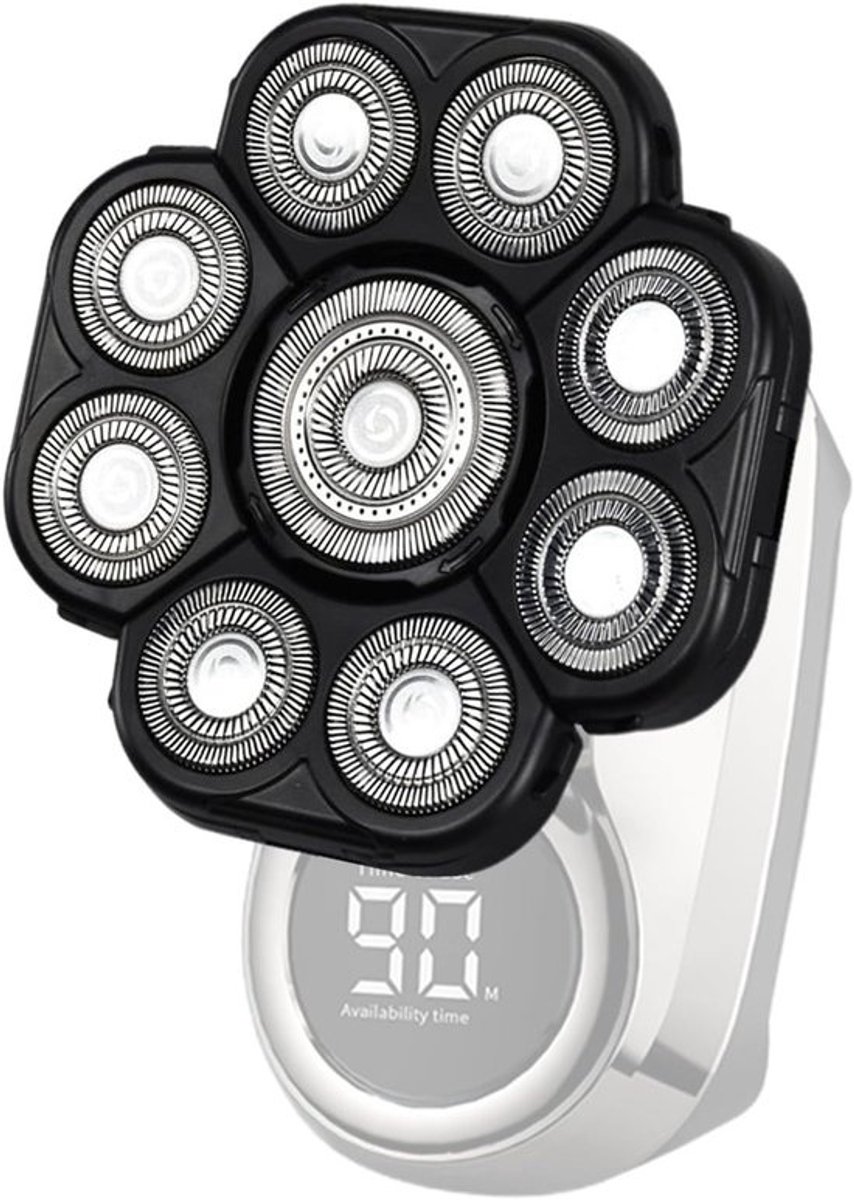 Universele scheerkoppen - Dubbele vervanging - Professionele verzorging - Geavanceerde precisietrimmer - 9 x 9 cm - Zilver Zwart