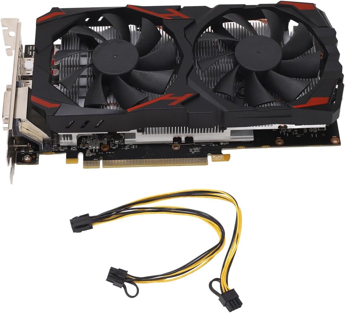 Krachtige 8GB Gaming Grafische Kaart voor Desktop PC's met Stille Dual Fans en Hoge Prestaties