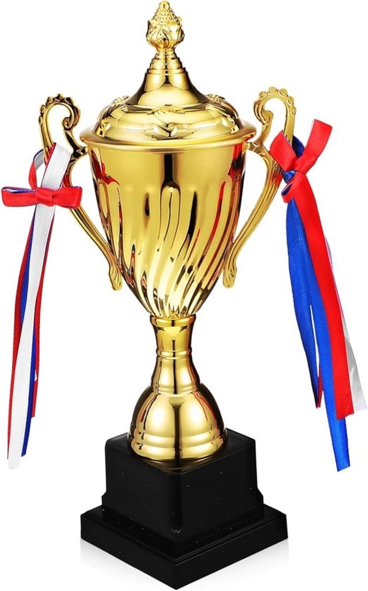 Grote Trofee Beker - Prijsbeker Wedstrijd - Sportevenementen Belonen - Voortreffelijk Snijwerk - 32cm Hoog - Zoals Afgebeeld