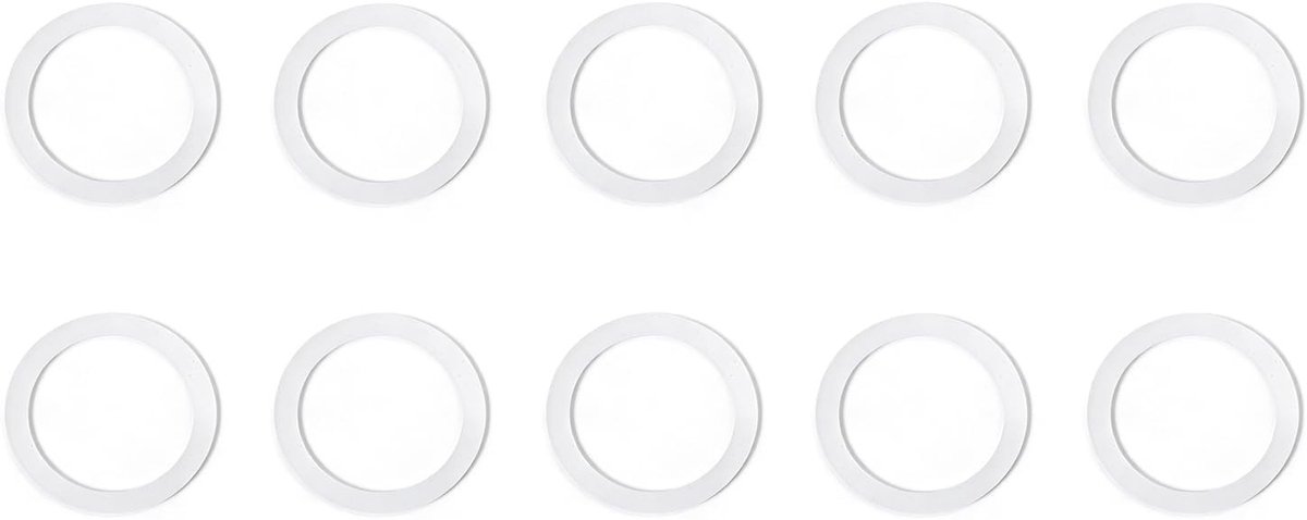 Reserveafdichtingen van voedselveilige siliconen voor 6-kops espressokokers - 10 stuks duurzame afdichtringen voor koffiezetapparaten en aluminium fornuizen