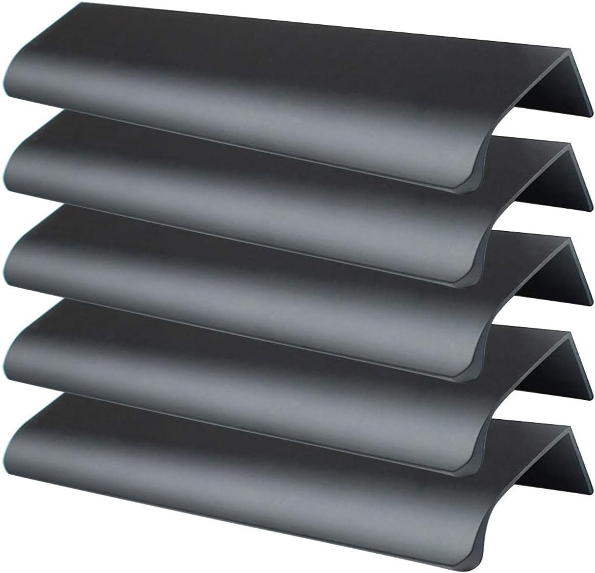 Moderne Vinger Edge Trekhaak voor Keuken- en Kastdeuren, Verstevigde Aluminium Handgrepen, Set van 1/5 Stuks