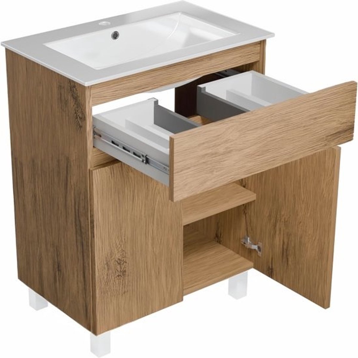 Wastafel met Onderkast 60 cm - Modern en Stijlvol voor Badkamer